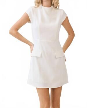 NEW TCEC prim mini dress in white